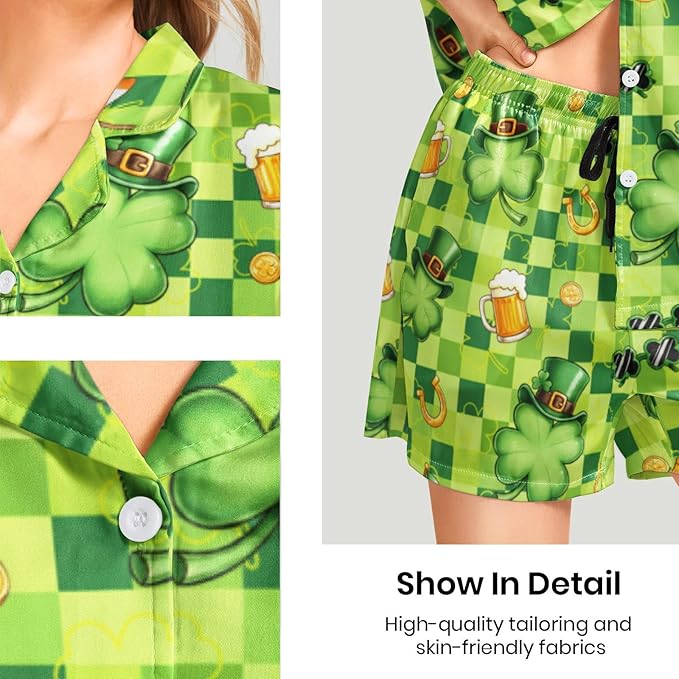 Women's Pajama Set - Short Sleeve - 2 Piece