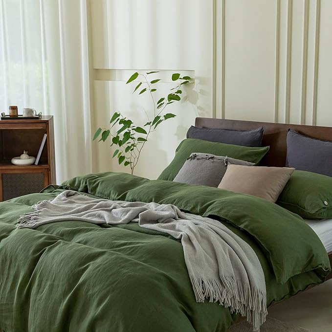 Linen Duvet Cover Set - King - 120 x 98 in - 3 Piece