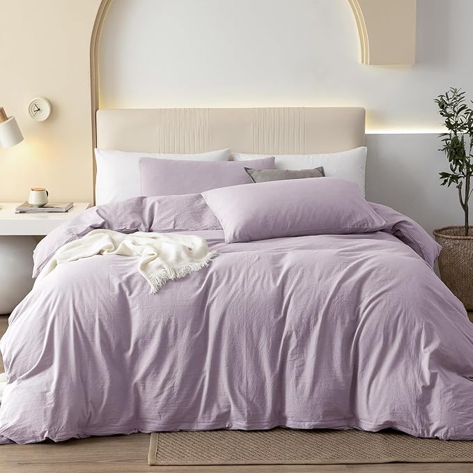 Linen Duvet Cover Set - King - 104 x 90 in - 3 Piece