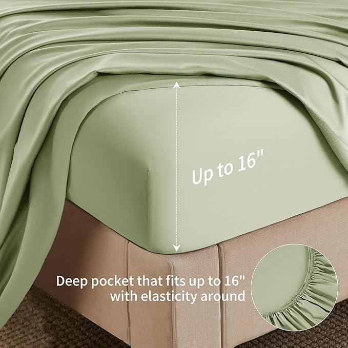 Bamboo Cooling Bed Sheet Set - King - 6 Piece