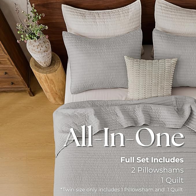 Microfiber Quilt Set - King