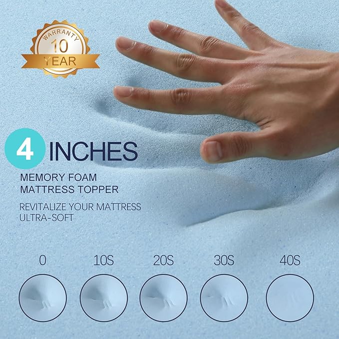 Bamboo Cooling Mattress Topper - King