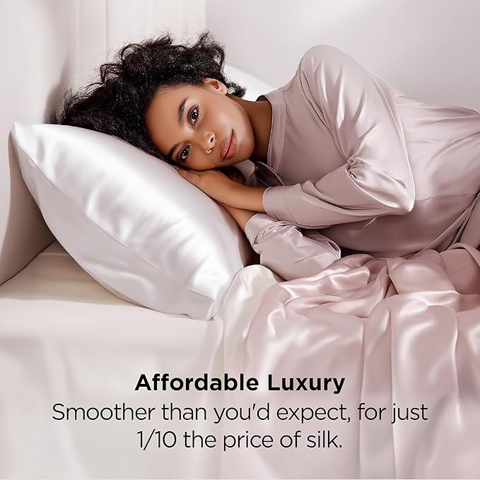 Satin Cooling Pillowcase Set - Queen - 20 x 30 in - 2 Piece