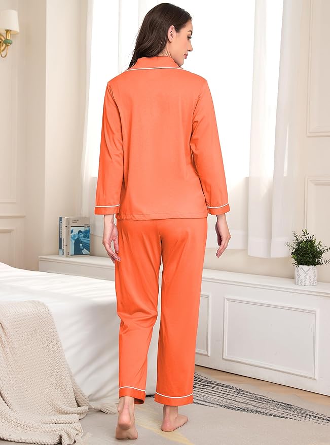 100% Cotton Pants Pajama Set - Long Sleeve - 2 Piece
