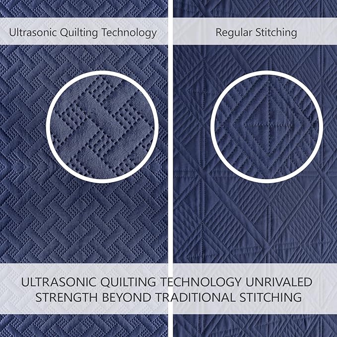 Microfiber Quilt Set - Queen - 3 Piece