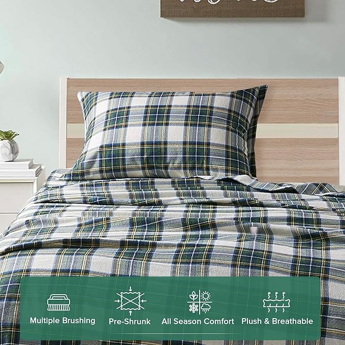 Flannel Bed Sheet Set - Twin - 3 Piece