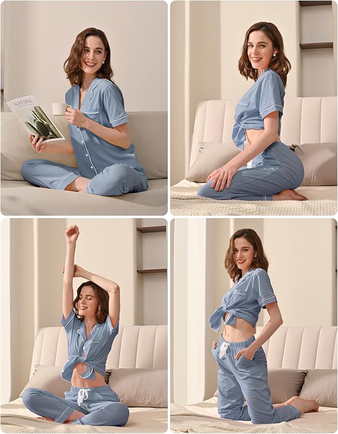 Women's 100% Cotton Pajama Set - 2 Piece