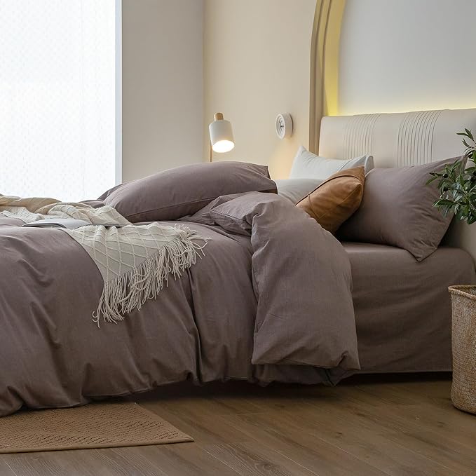 Linen Duvet Cover Set - Full - 80 x 90 in - 3 Piece