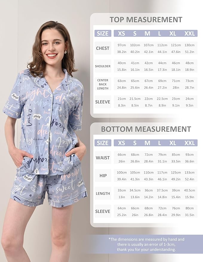 Women's 100% Cotton Pajama Set - 2 Piece