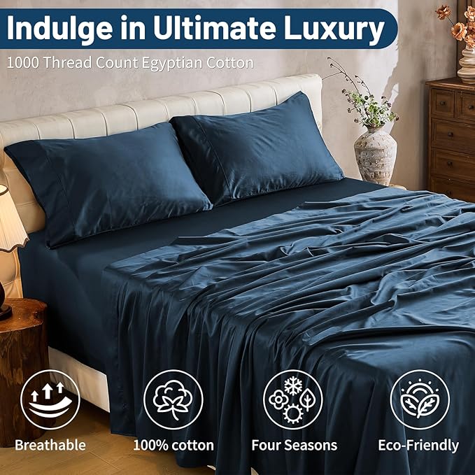Bed Sheet Set - California King - 16 in Deep Pocket - 4 Piece