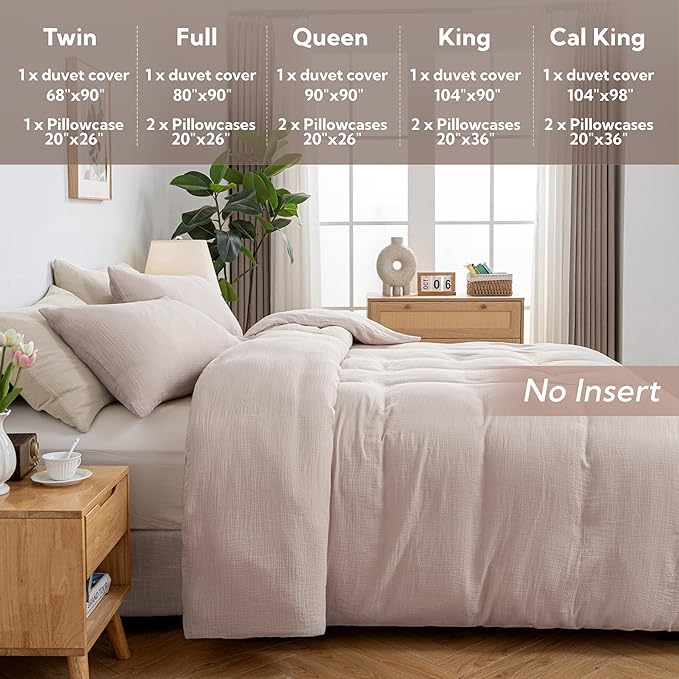 Linen Duvet Cover Set - California King - 3 Piece