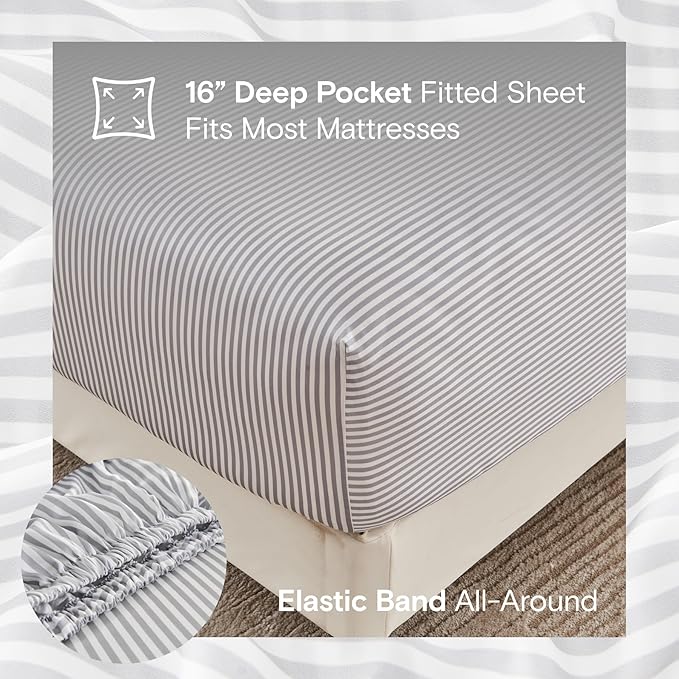Cooling Bed Sheet Set - Queen - 4 Piece