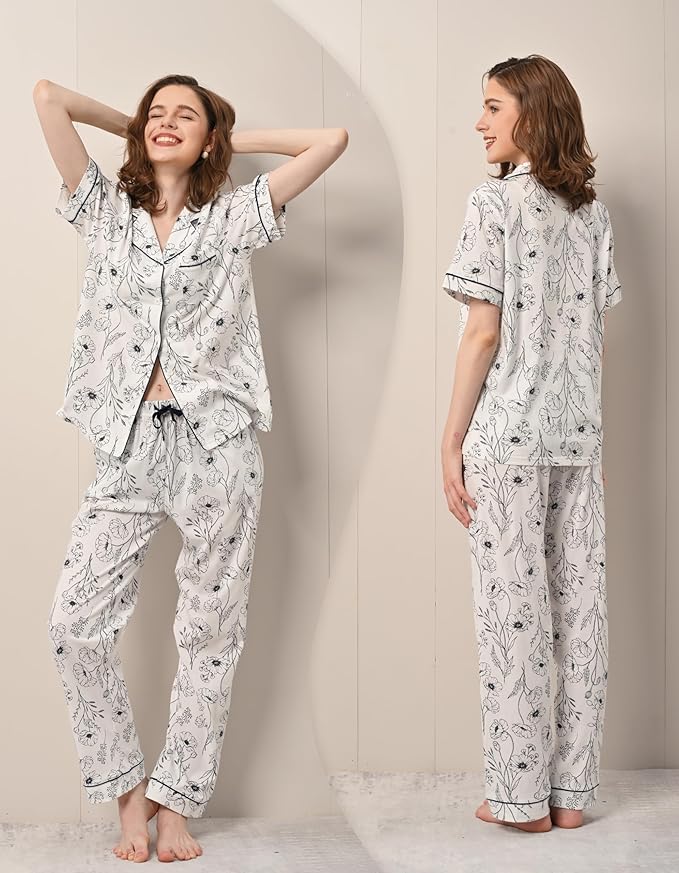 Women's 100% Cotton Pajama Set - 2 Piece