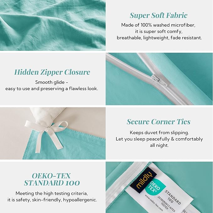 Microfiber Duvet Cover Set - 3 Piece