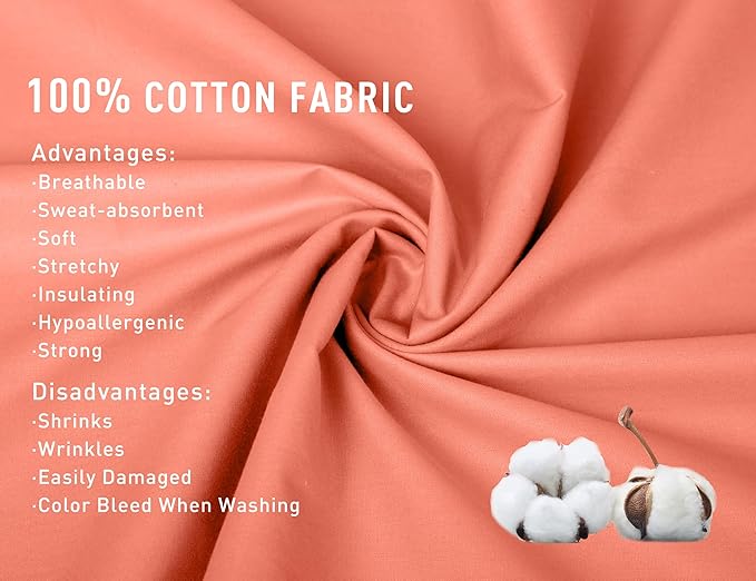 100% Cotton Pillowcase Set - King - 20 x 40 in - 2 Piece