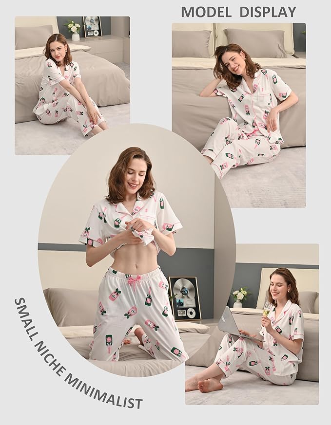 Women's 100% Cotton Pajama Set - 2 Piece