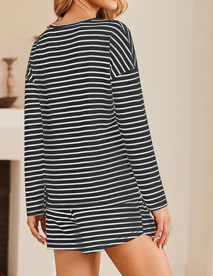Shorts Pajama Set - Long Sleeve - 2 Piece