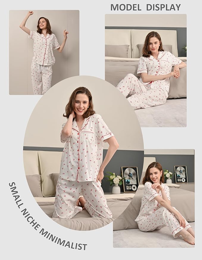 Women's 100% Cotton Pajama Set - 2 Piece
