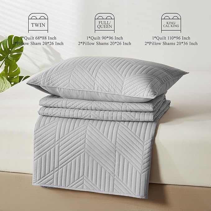Microfiber Quilt Set - King