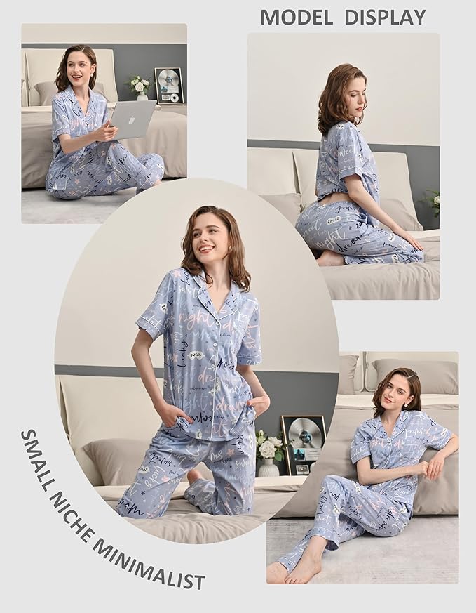 Women's 100% Cotton Pajama Set - 2 Piece