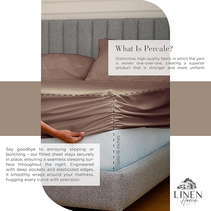 100% Cotton Bed Sheet Set - Twin - 3 Piece