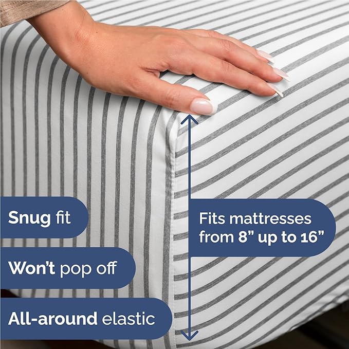 Cooling Bed Sheet Set - Full - 16 in Deep Pocket - 6 Piece