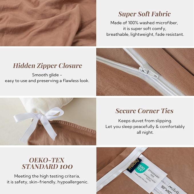 Microfiber Duvet Cover Set - 3 Piece