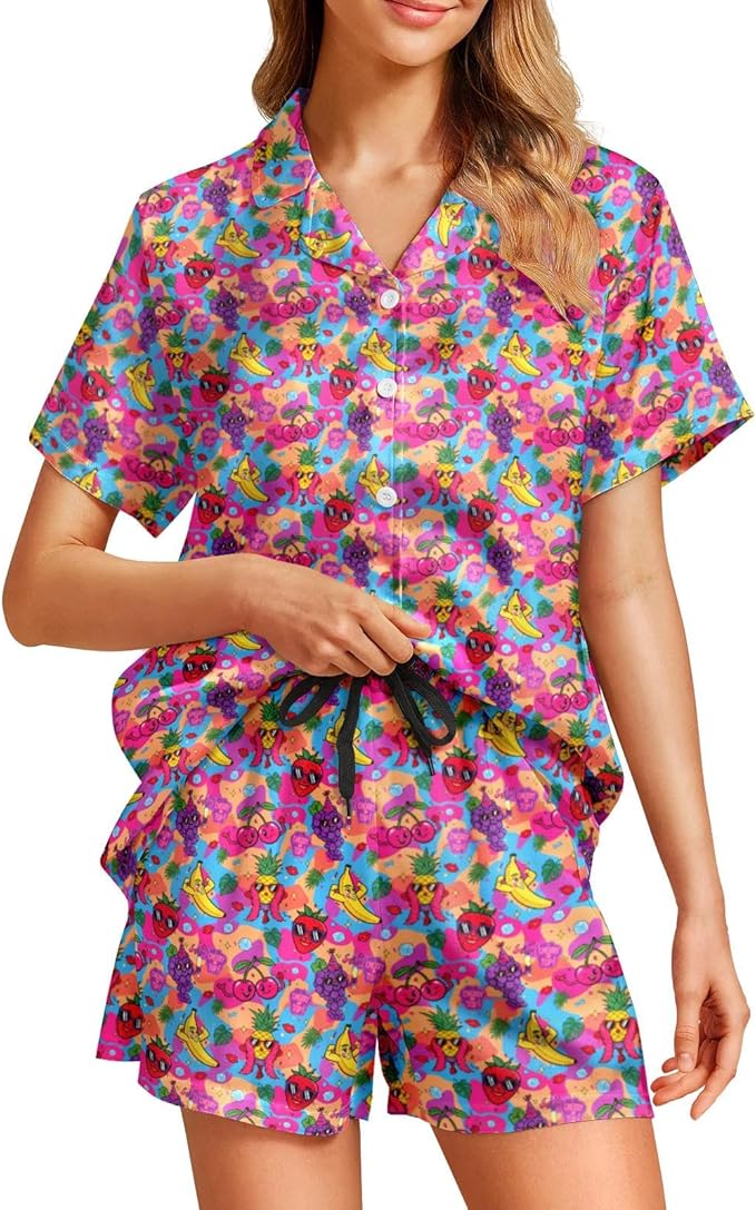 Women's Pajama Set - Short Sleeve - 2 Piece