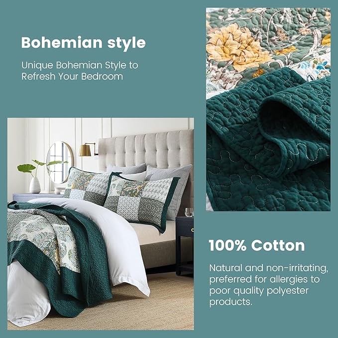 100% Cotton Quilt Set - Queen