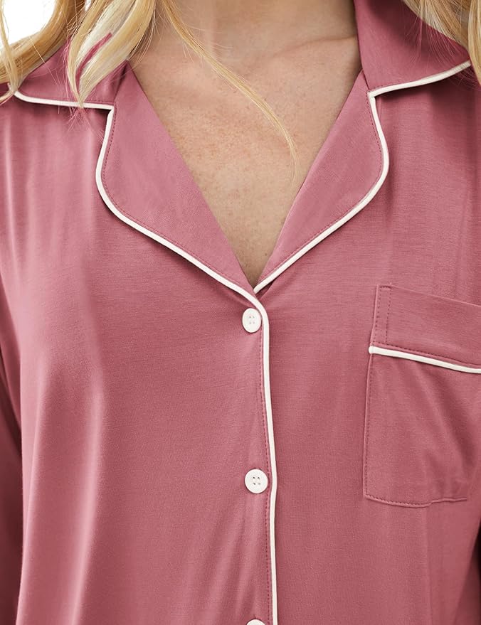 Women's Bamboo Cooling Pajama Set - Long Sleeve