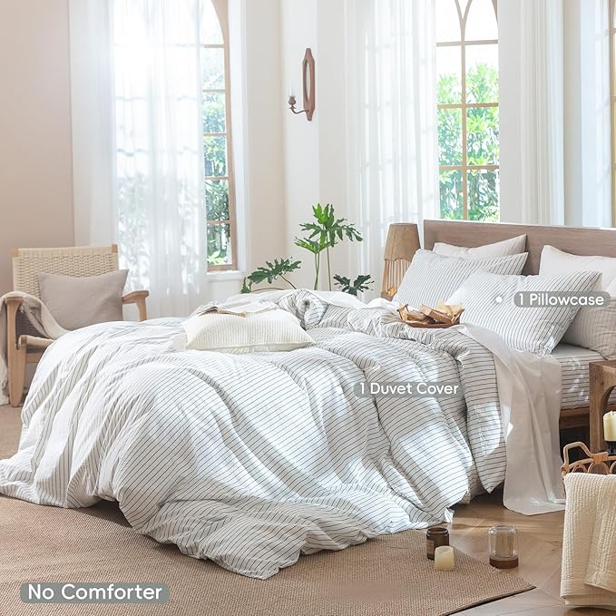 Linen Duvet Cover Set - Twin