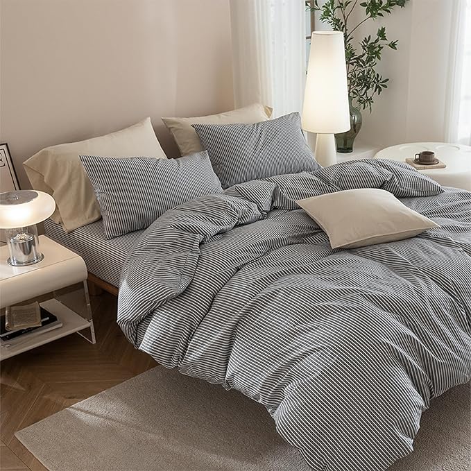 Linen Duvet Cover Set - Queen - 3 Piece