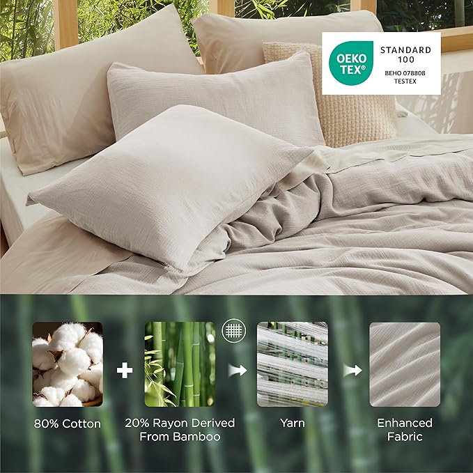 Bamboo Cooling Duvet Cover Set - King - 3 Piece