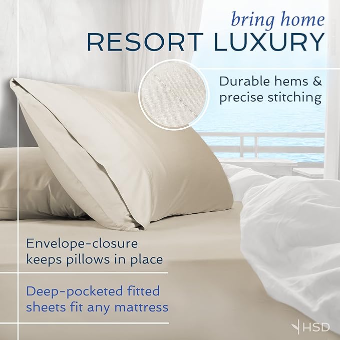Bamboo Cooling Bed Sheet Set - Full - 4 Piece