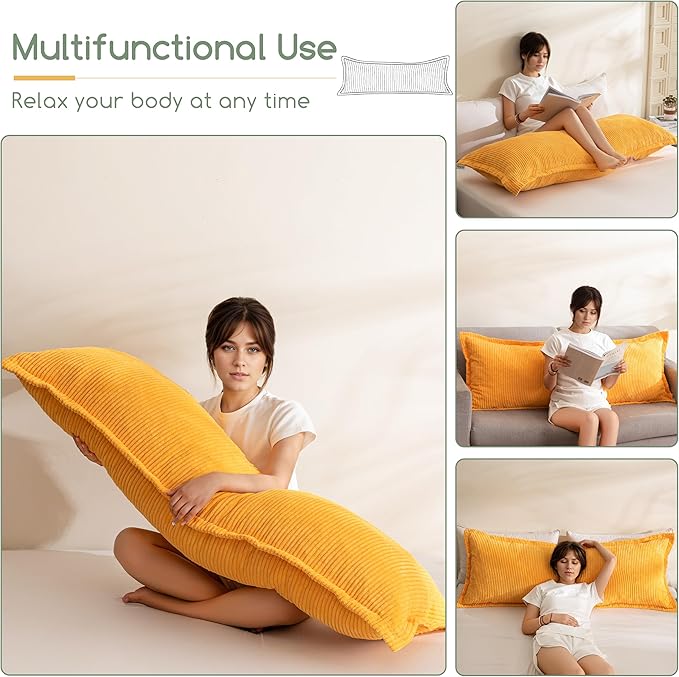 Memory Foam Body Pillow - Full - 20 x 54 in