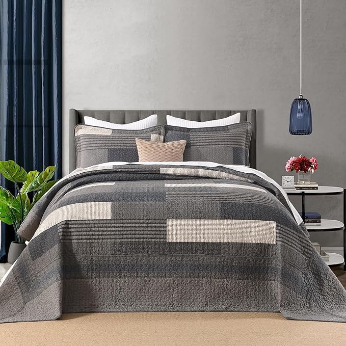 100% Cotton Bedding Set - King - 3 Piece