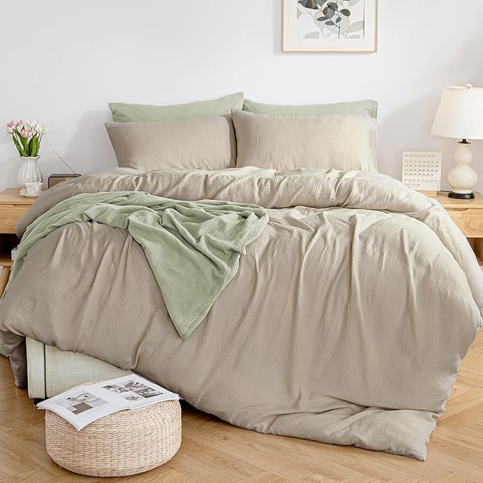 Linen Duvet Cover Set - California King - 3 Piece