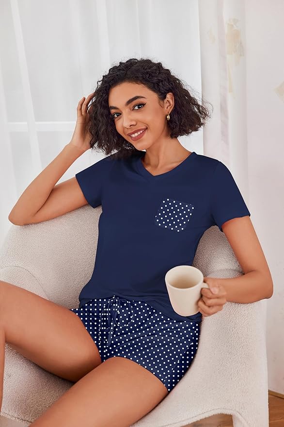 Women's Pajama Set - Short Sleeve - 2 Piece