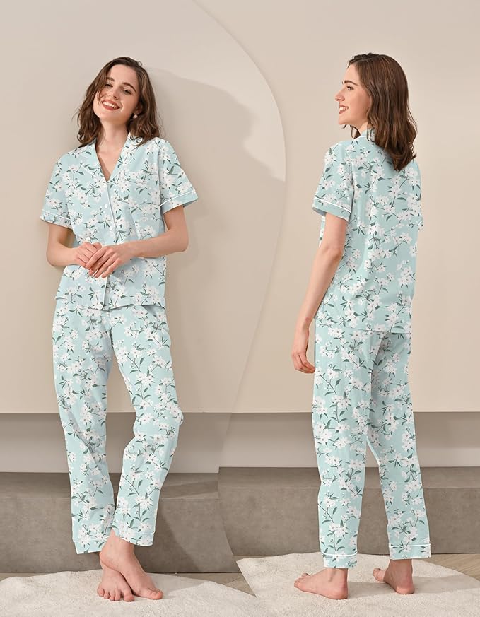 Women's 100% Cotton Pajama Set - 2 Piece