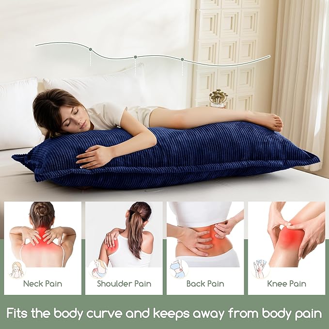 Memory Foam Body Pillow - Full - 20 x 54 in