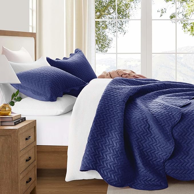 Microfiber Quilt Set - King - 3 Piece