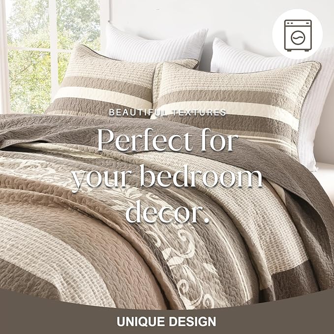 100% Cotton Bedding Set - Queen - 3 Piece
