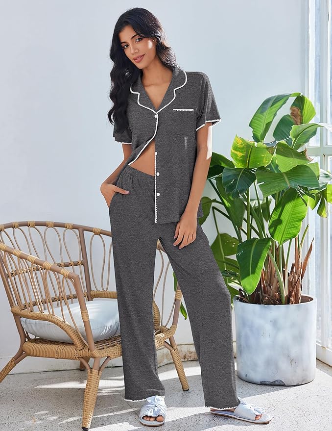 Women's Pajama Set - Short Sleeve - 2 Piece