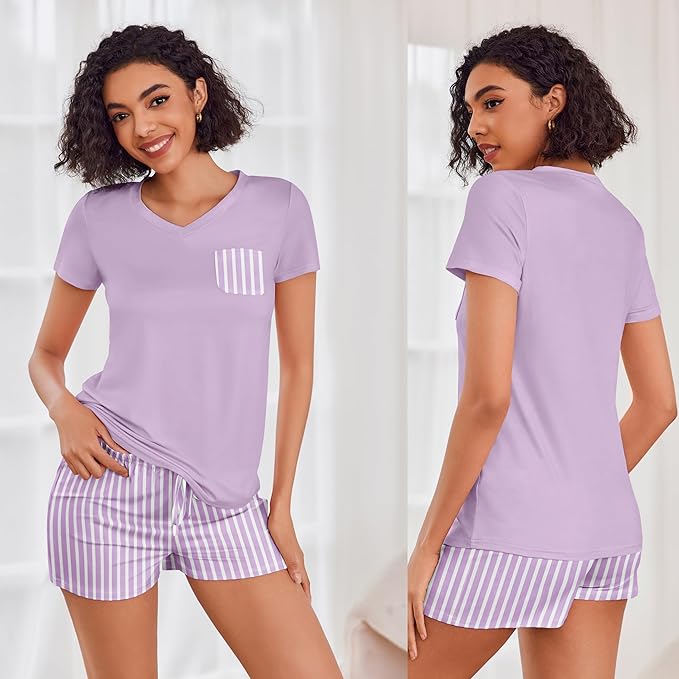 Women's Pajama Set - Short Sleeve - 2 Piece