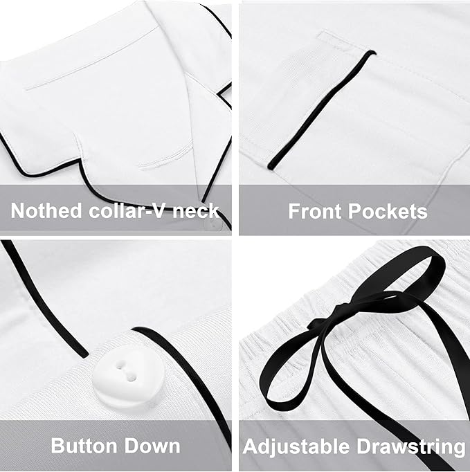 Women's 100% Cotton Pajama Set - Long Sleeve - 2 Piece