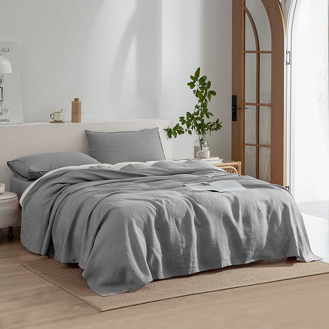 Linen Bed Sheet Set - Twin - 3 Piece