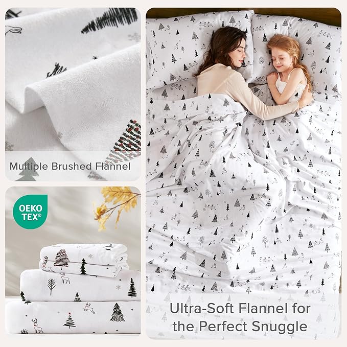 100% Cotton Bed Sheet Set - King - 4 Piece