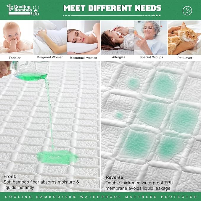 Bamboo Cooling Mattress Pad - Twin XL