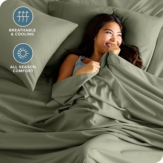 Microfiber Bed Sheet Set - Queen - 4 Piece