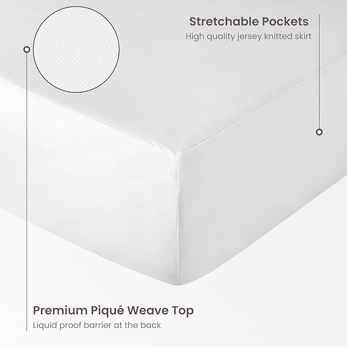 Waterproof Mattress Protector - Twin XL - 20 in Deep Pocket